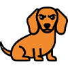 Dachshund Dog Brown Comic