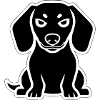 Dackel Hund Sticker Icon