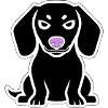 Dessin animé chiot teckel