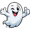Winking Ghost Cartoon