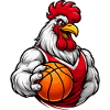 Basketball Chicken Mascot