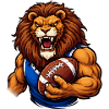 Lion Football Mascot
