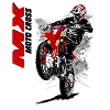 Motocross racers in action
