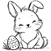 Easter bunny with Easter egg