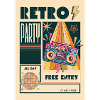 Retro Party Boombox Neon