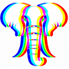 Elephant Vaporwave Lover Animal