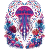 Retro Jellyfish Aesthetic Ocean