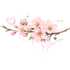 Kirsebærblomstergren i graffiti-stil