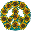 Sunflower Circle Wreath in Teal
