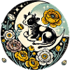 Moonlit Calf with Floral Moon