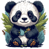 Panda im Blattwald