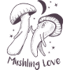 Mushling Love Mushroom Heart Night