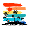  Summer Sunset Palm Trees Design Tropical 