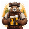 Beaver with beer