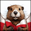 Beaver Poland Flag