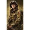 War heroine in flight suit