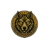 Wolf medallion with rune ring