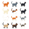 Cats Illustration Grid