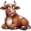Funny Cow Cartoon Skeptical Bull Comic