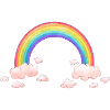 Rêve arc-en-ciel avec des nuages