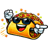 Cooler Taco mit Sonnenbrille