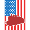 Railroad USA Flag