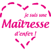 Maîtresse d'enfer Cœur Rose Pointillé