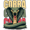 Cobra Snake Wild Animal Retro Design