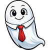 Talking ghost in suit