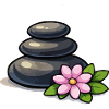Zen Steinpyramide mit Lotus