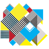 Geometrische Farbquadrat-Komposition