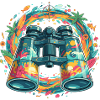 Tropical Explorer Binocular Illustration