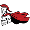 Spartiate_Guerrier_Mascotte_Casque_Cape_Rouge