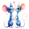 Blue mice in love