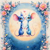 Souris bleues amoureuses
