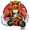 Tiger Rider Motorcycle Girl