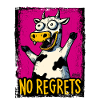 No Regrets Cow Pop Art