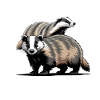 Funny Animal Badger