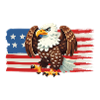 Frihedens ørn over det amerikanske flag