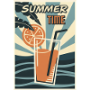 Summertime Orange Drink Retro