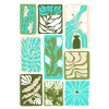 Farbenfrohes botanisches Mosaik
