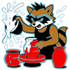 Raccoon Pottery Splash