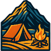 Mountain tent at the campfire