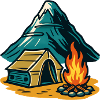 Mountain camping fire pit