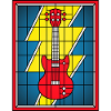 Buntglas-E-Gitarre