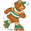 Retro Bear on Roller Skates