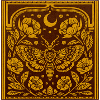 Moonlit Moth in Floral Arc