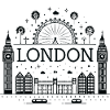 London Night Big Ben Wheel