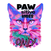 Sigura design PAW Positive Vibes Cat