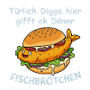 Freches Fischbrötchen Nordsee Humor